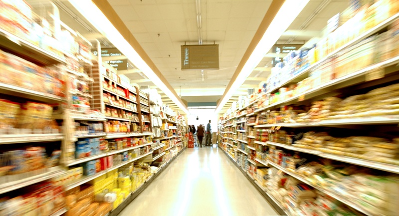supermarket blur