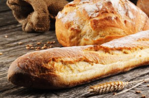 Freshly baked traditional French bread